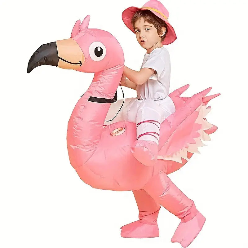 Opblaasbaar Flamingo Kostuum Grappig voor Feesten en Carnaval - Velinix