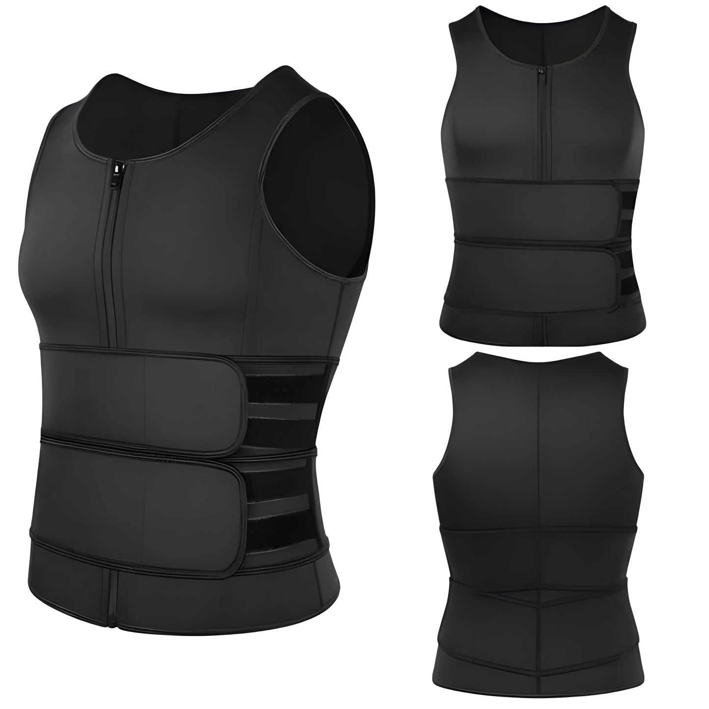 Sauna Vest voor Mannen - Trainingsvest met Taille Trainer voor Comfort en Stijl - Velinix
