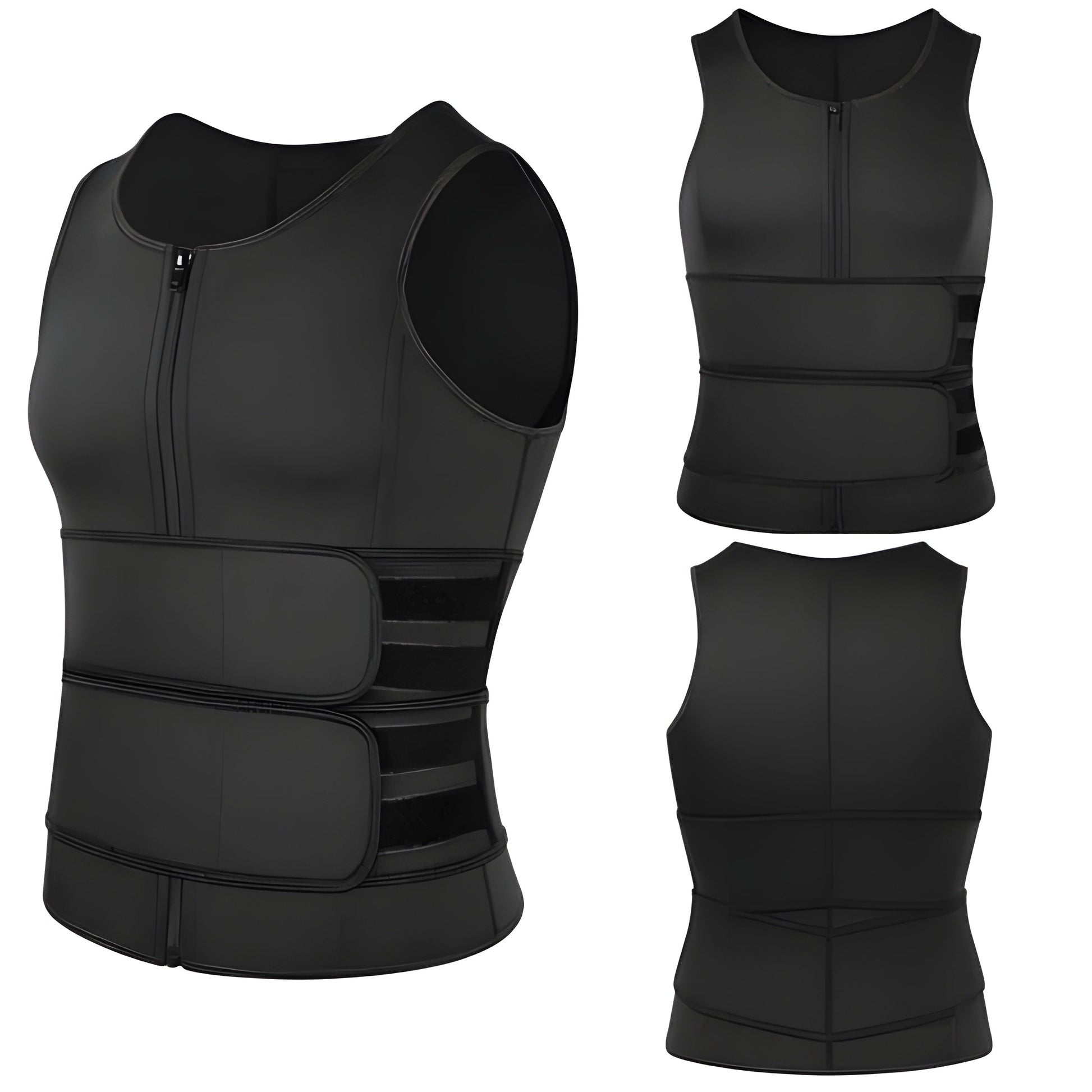 Sauna Vest voor Mannen - Trainingsvest met Taille Trainer voor Comfort en Stijl - Velinix
