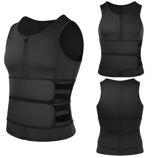Sauna Vest voor Mannen - Trainingsvest met Taille Trainer voor Comfort en Stijl - Velinix