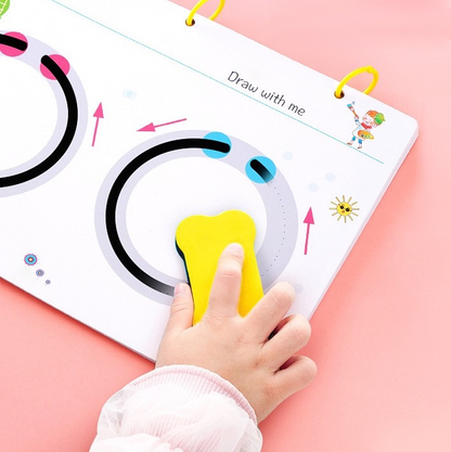 Schrijfboek Herbruikbaar voor Kinderen met Letters, Vormen en Cijfers