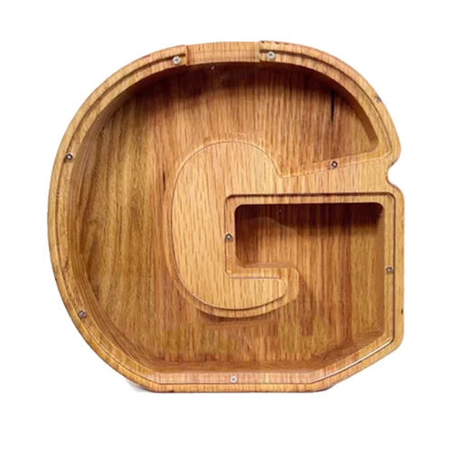 Houten Spaarpot Gepersonaliseerd met Naam of Initialen