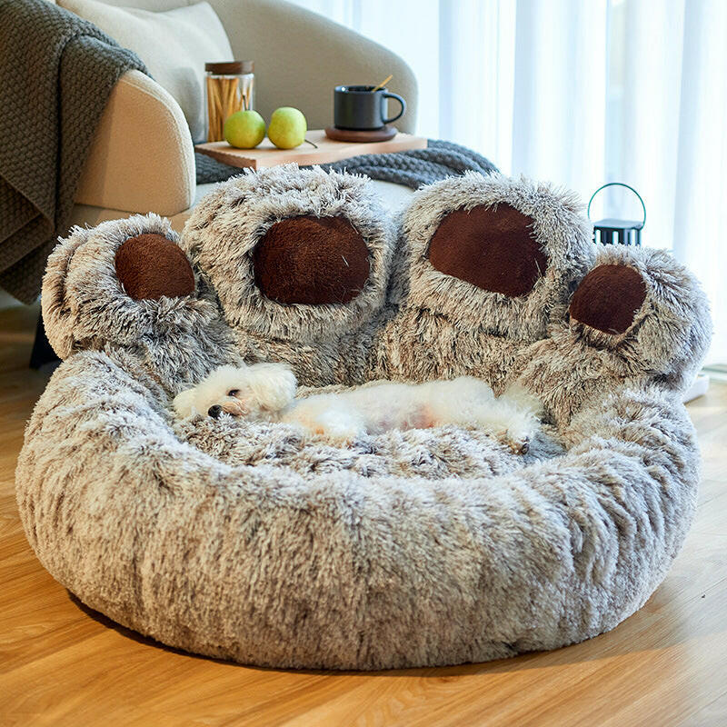 Ronde Hondenmand Groot Pluche Luxe Huisdierbed