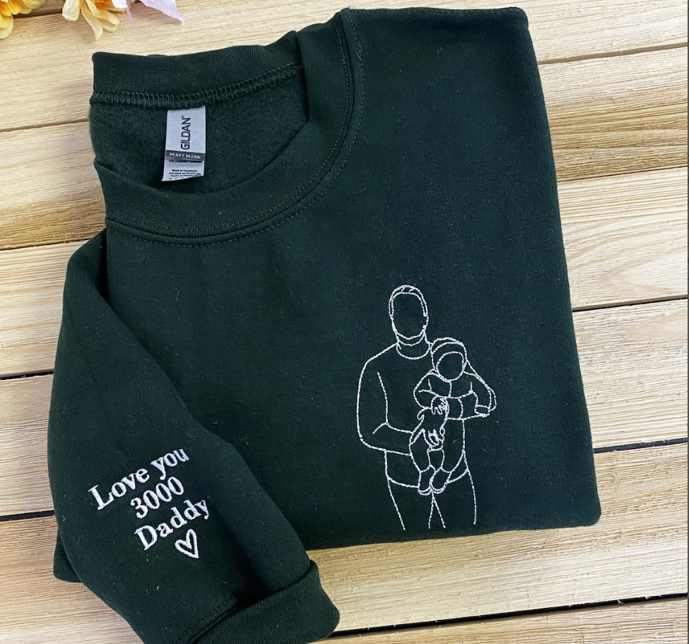 Geborduurde Sweatshirt Persoonlijk Portret Familie Koppels Hoodie