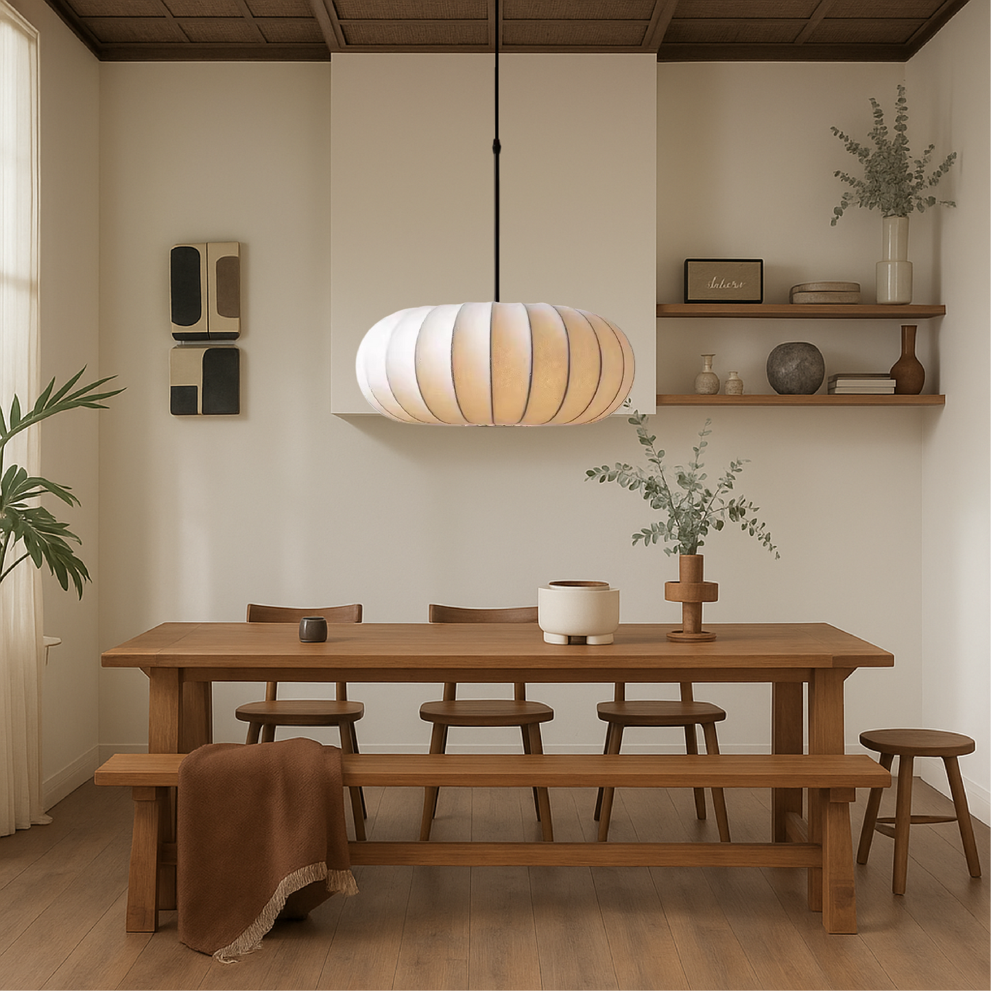 Zijden Hanglamp E27 Pendellamp Moderne Sfeerlamp