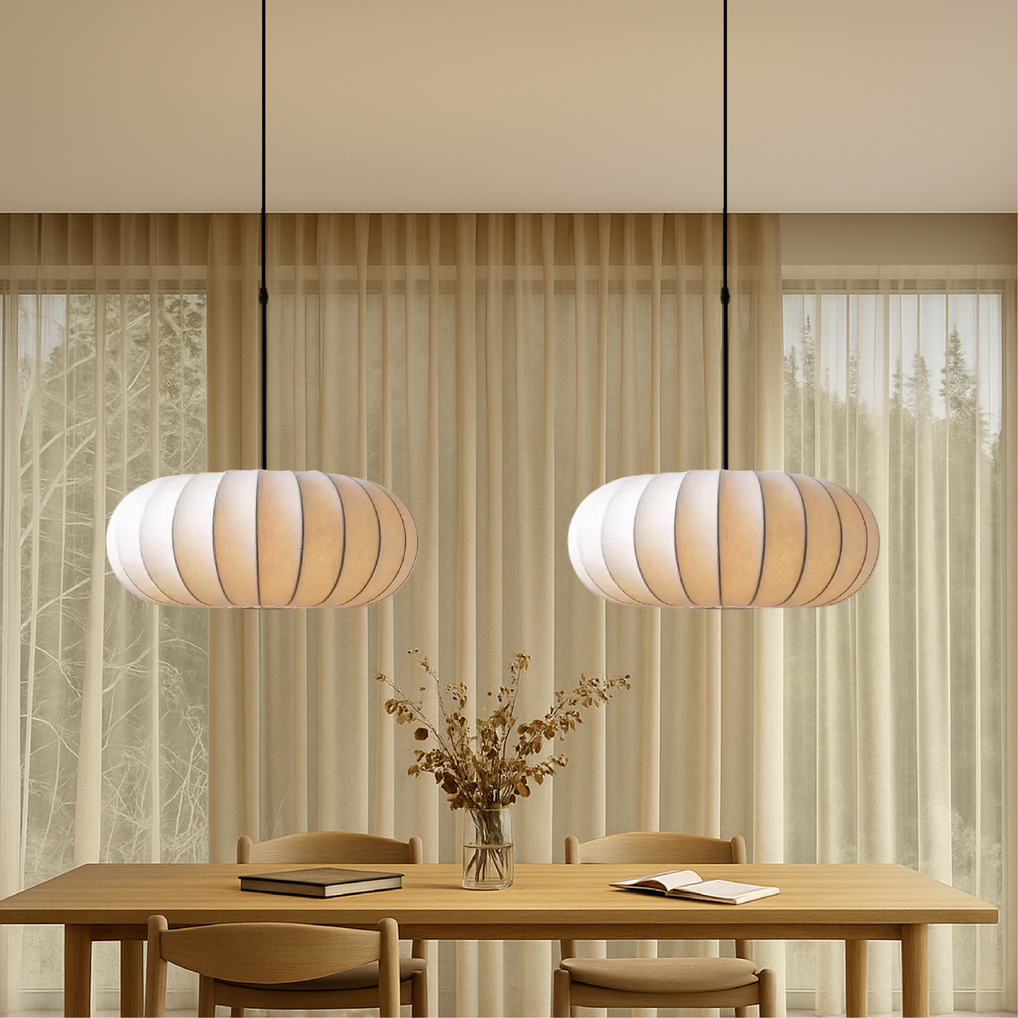 Zijden Hanglamp E27 Pendellamp Moderne Sfeerlamp