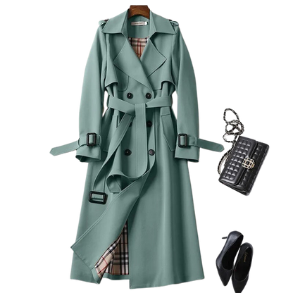Dames Trenchcoat Elegante Warme Luxe Jas