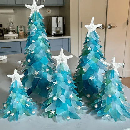 Kerstboom Sea Glass Decoratie Handgemaakt Uniek