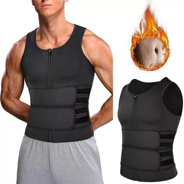 Sauna Vest voor Mannen - Trainingsvest met Taille Trainer voor Comfort en Stijl