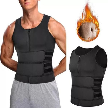 Sauna Vest voor Mannen - Trainingsvest met Taille Trainer voor Comfort en Stijl