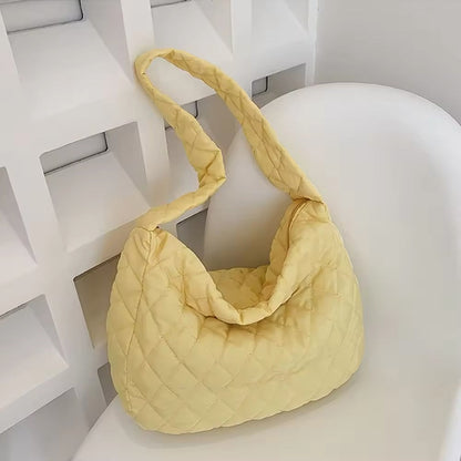 Grote Puffer Tote Schoudertas Gepolsterd Crossbody Model