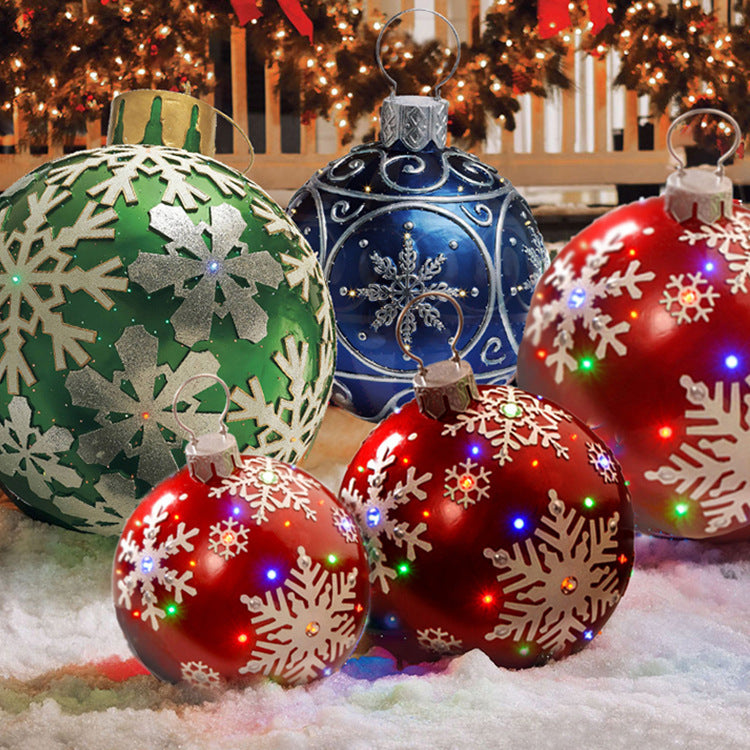 Kerstbal Buiten Decoratie 60cm Weerbestendig PVC - Velinix