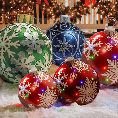 Kerstbal Buiten Decoratie 60cm Weerbestendig PVC - Velinix