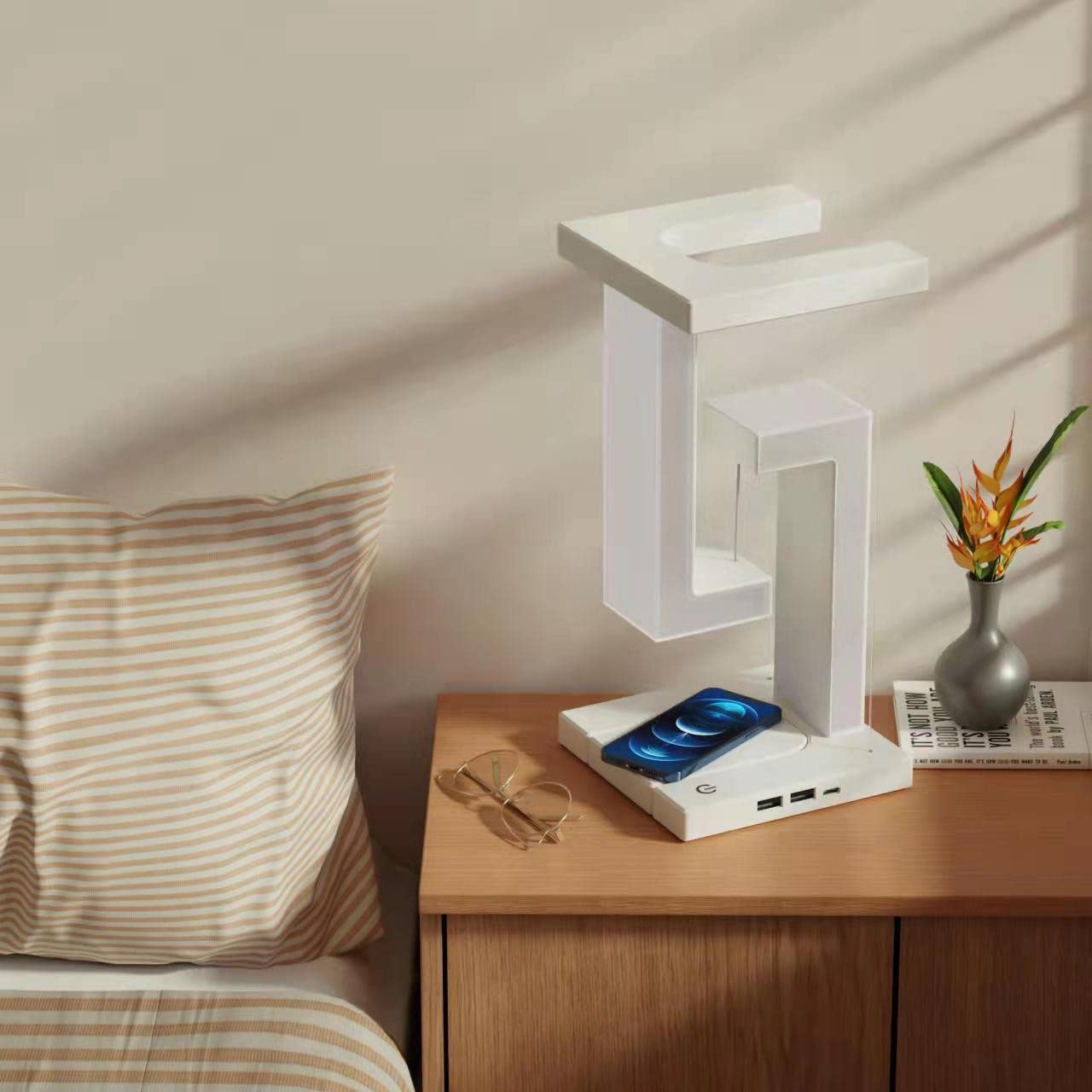Draadloze Oplaadlamp Geometrisch Design Modern LED