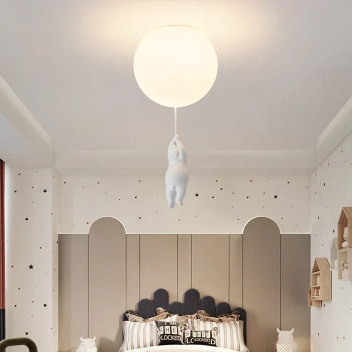 Kinderplafondlamp Beer en Ballon – Kleurrijk Plafondlicht voor Kinderkamer