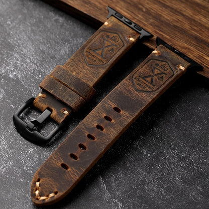 Leren Apple Watch Band Handgemaakt Vintage Stijl