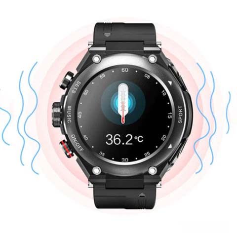 Smartwatch met Oortjesopslag en Bluetooth