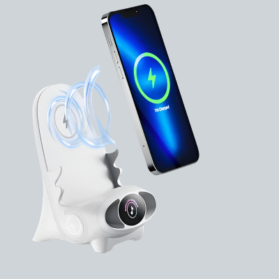 Draadloze Snellader Stoel met Telefoonhouder
