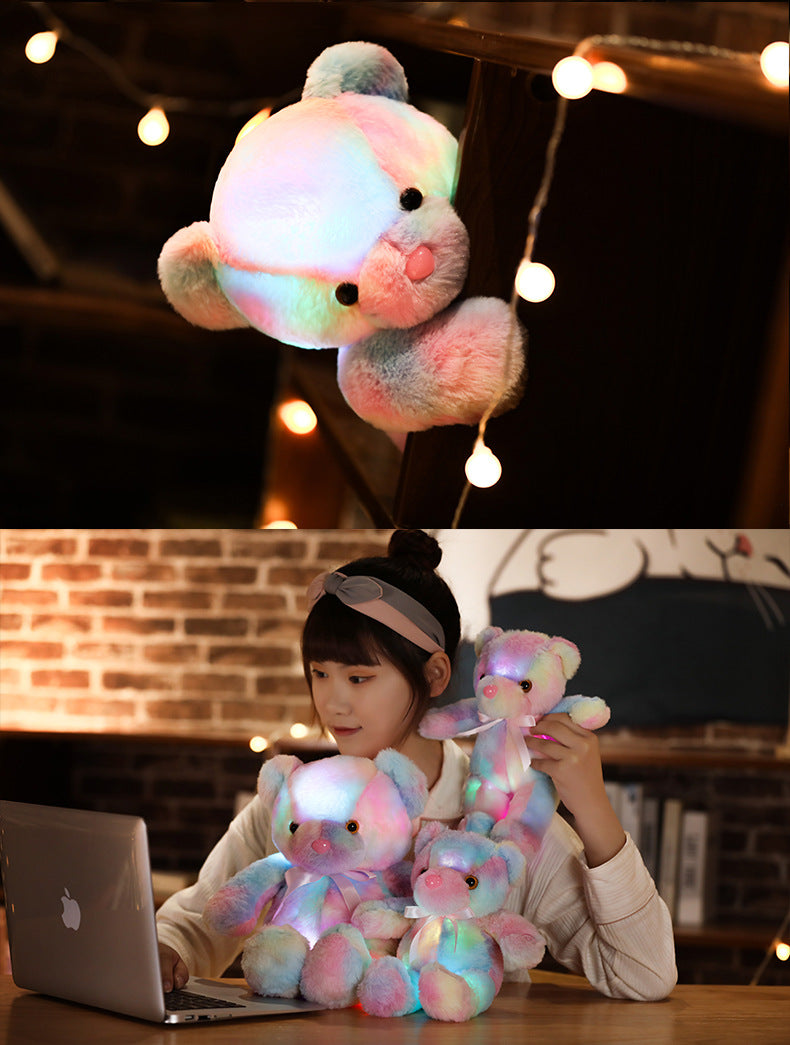 LED Teddybeer Pluche Speelgoed Kleurrijk Licht