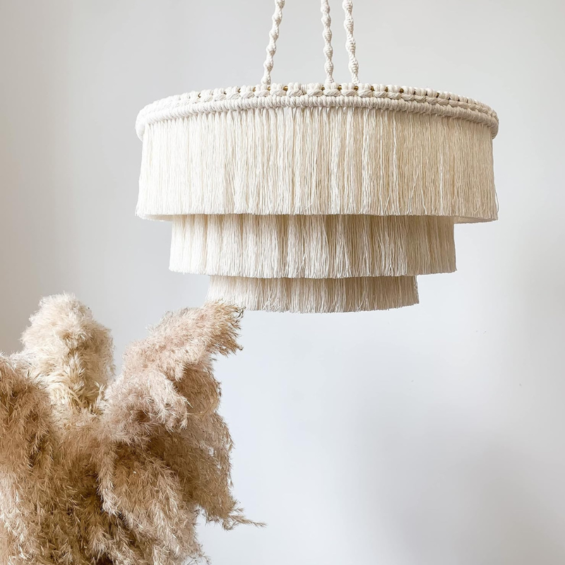 Handgeweven Wandtapijt Lampenkap Scandinavisch Design Hanglamp