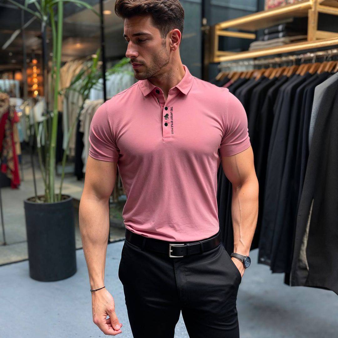 Enzo™ – Heren Poloshirt Muscle Fit met Kreukvrije Stof en Comfortabele Pasvorm-4