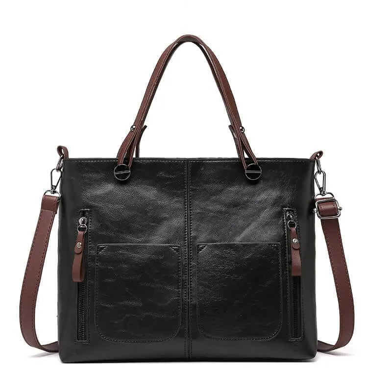 Vintage Schoudertas voor Vrouw Leer Maya Stijl