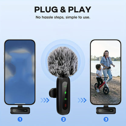 Draadloze Microfoon voor Smartphone en Tablet met USB-C