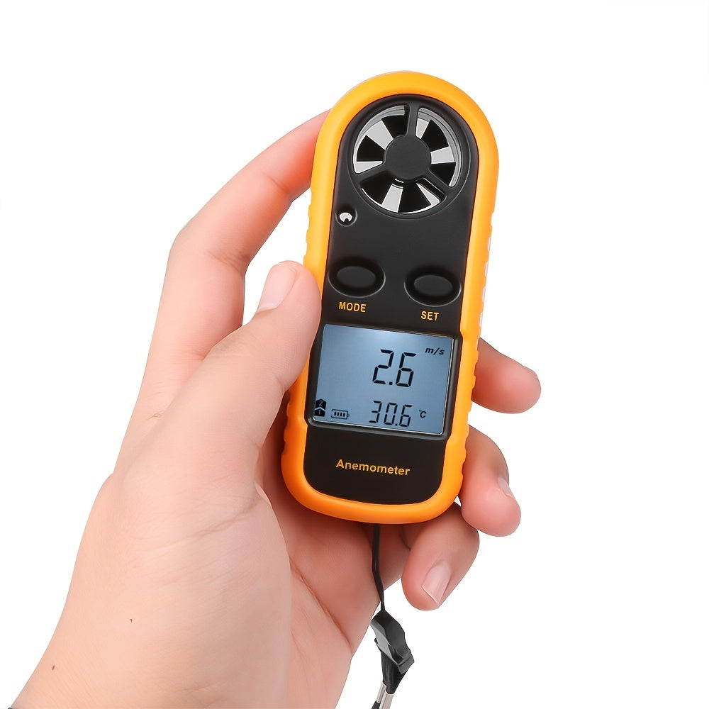 Windsnelheidsmeter LCD Display Draagbaar voor Buitensport - Velinix