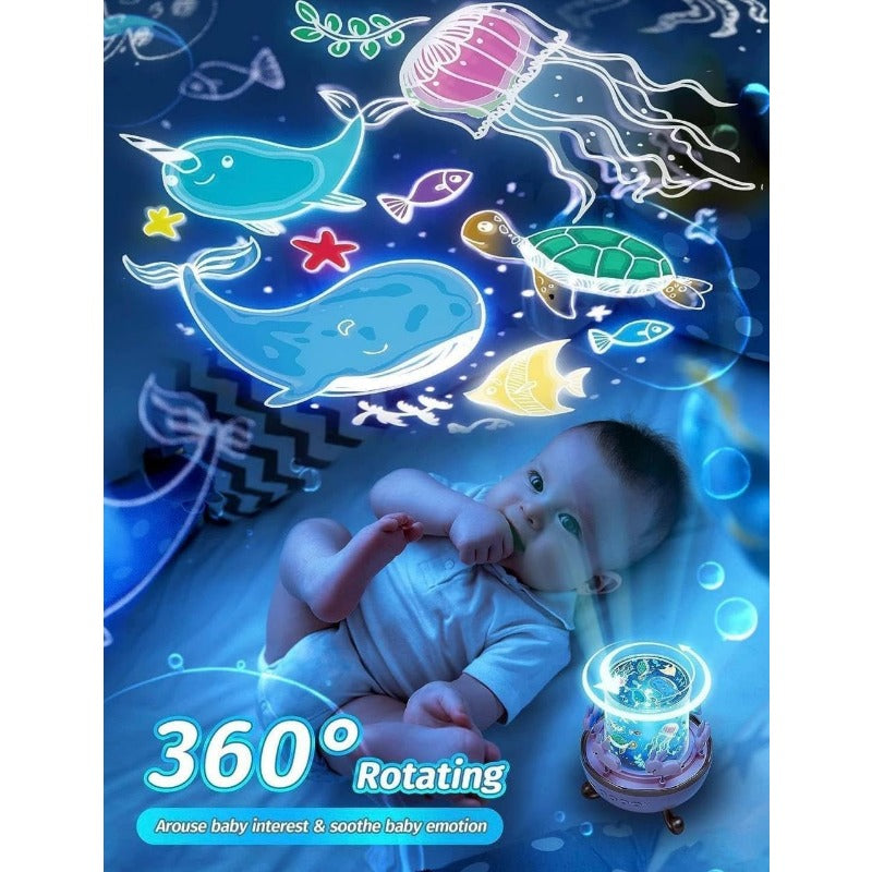 Kinder Nachtlamp Projector 360° Rotating Konijn