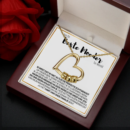 Liefdesketting met Gegraveerde Hanger Mooie Moederdag Geschenk