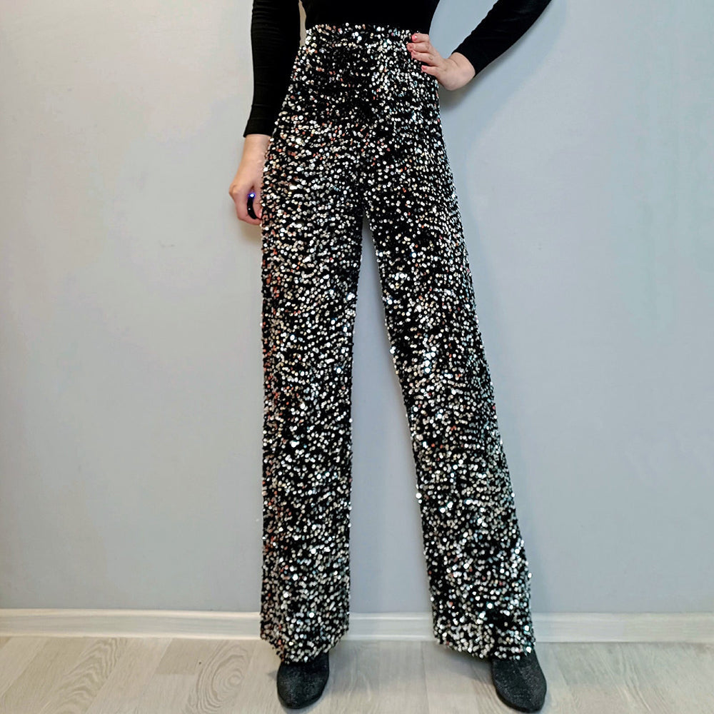 Glitter Broek Tanya | Glamoureuze en Comfortabele Losse Broek
