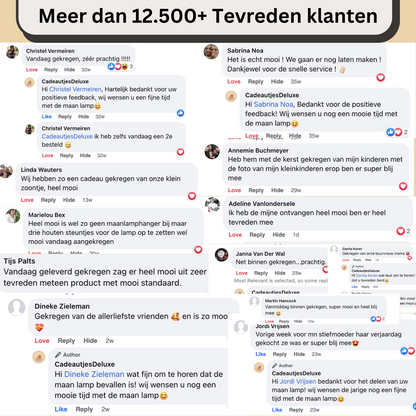 Persoonlijke Maanlamp Gepersonaliseerd Lederen Label
