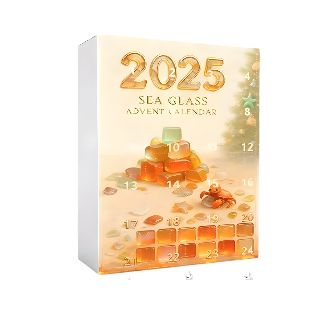 Kerstkalender Decoratief Zeeglas Cadeau voor Kinderen