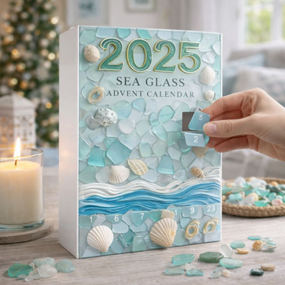 Kerstkalender Decoratief Zeeglas Cadeau voor Kinderen