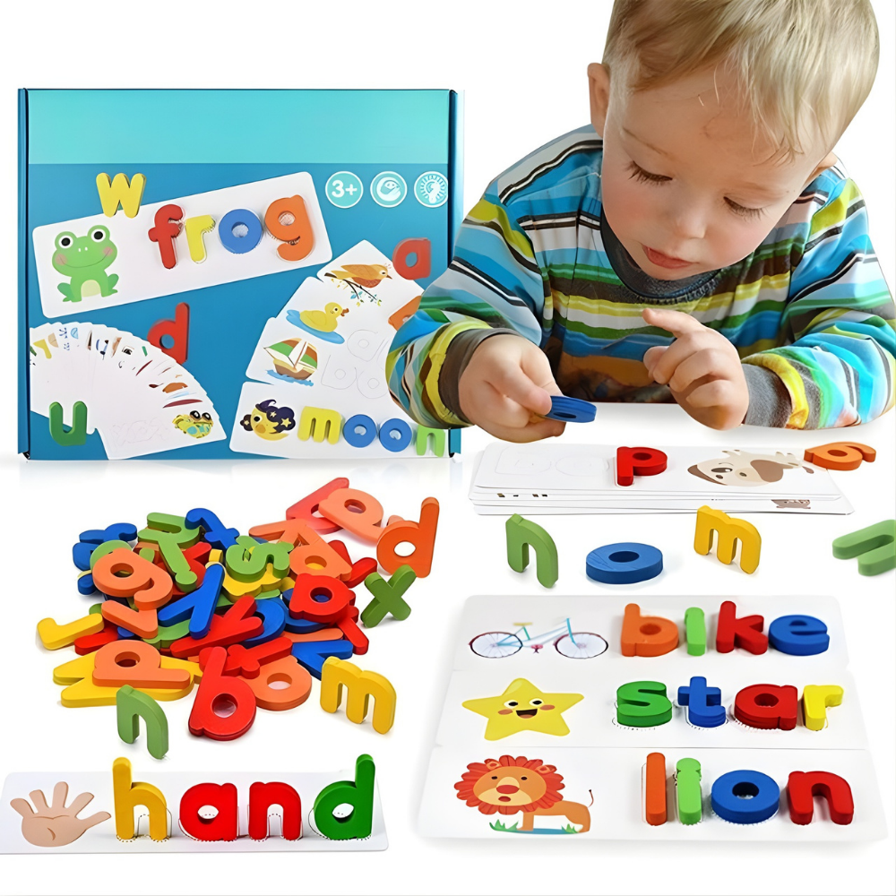 Houten Alfabet Speelgoed Leerzaam voor Kinderen - Velinix