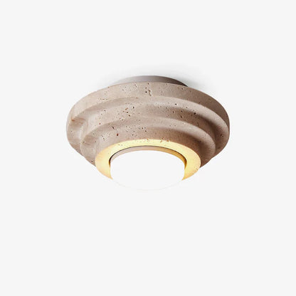 Plafondlamp Gele Travertin Warm Wit Licht - Velinix