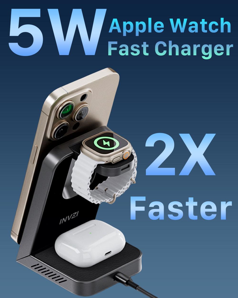 Draadloze Oplader 3-in-1 Snellaadstation voor Telefoon en Accessoires