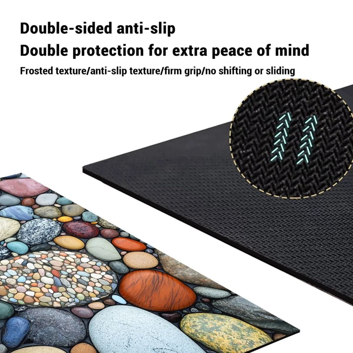 Badmat Sneldrogend Steenlook Antislip Hoge Absorptie