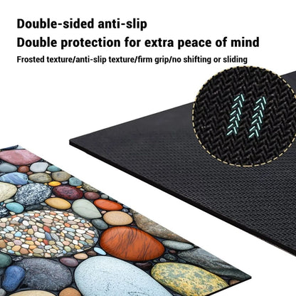Badmat Sneldrogend Steenlook Antislip Hoge Absorptie