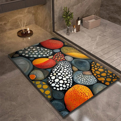 Badmat Sneldrogend Steenlook Antislip Hoge Absorptie
