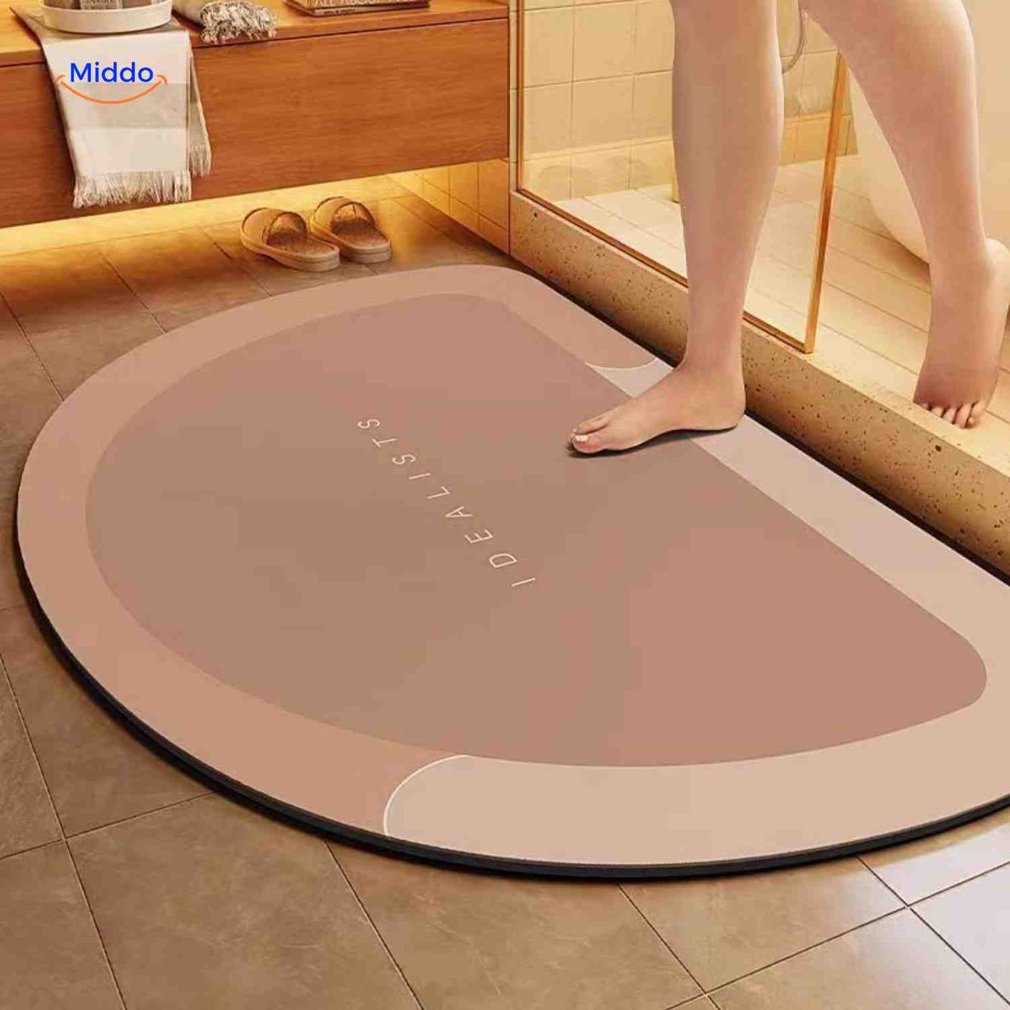 Badmat Sneldrogend Antislip Waterabsorberend voor Douche en Bad