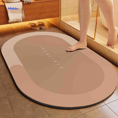 Badmat Sneldrogend Antislip Waterabsorberend voor Douche en Bad