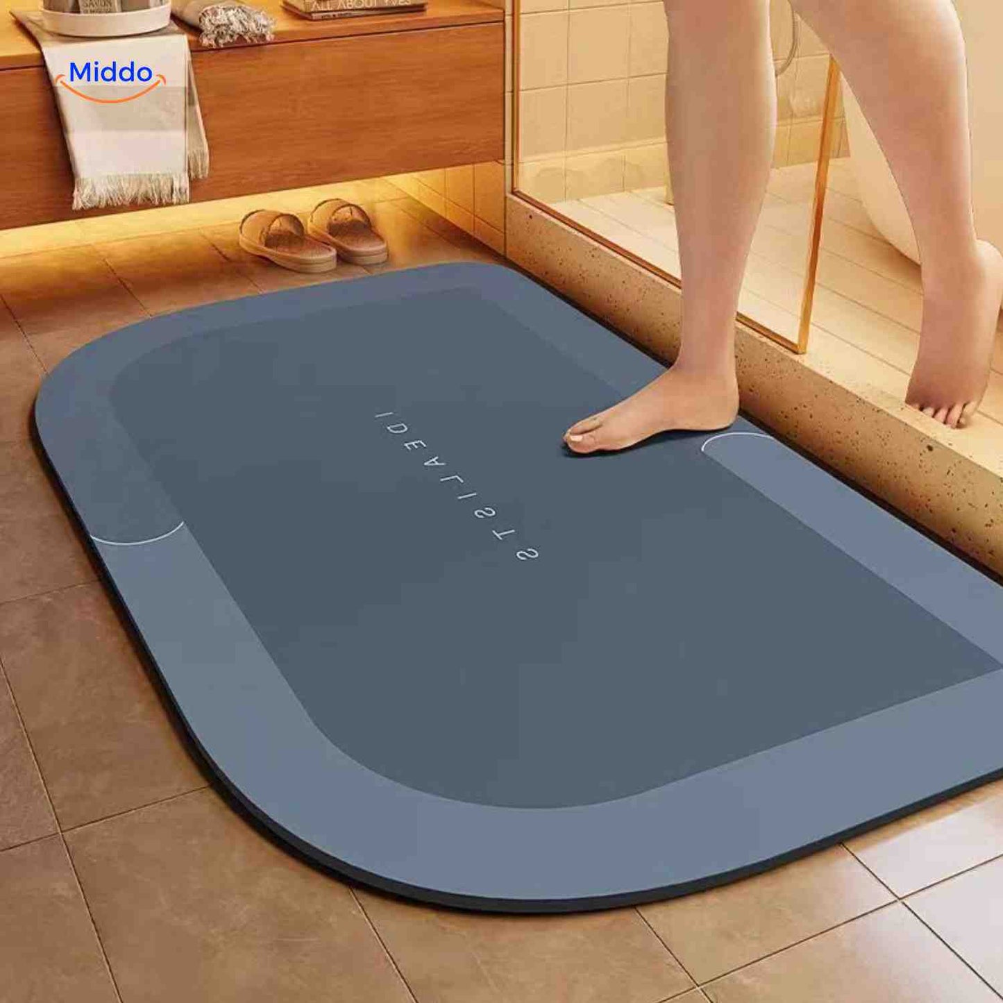Badmat Sneldrogend Antislip Waterabsorberend voor Douche en Bad
