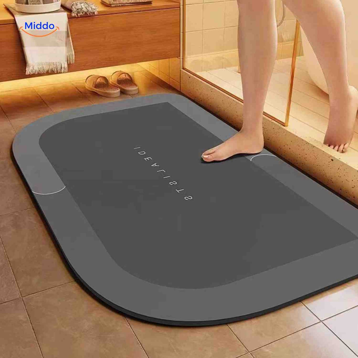 Badmat Sneldrogend Antislip Waterabsorberend voor Douche en Bad