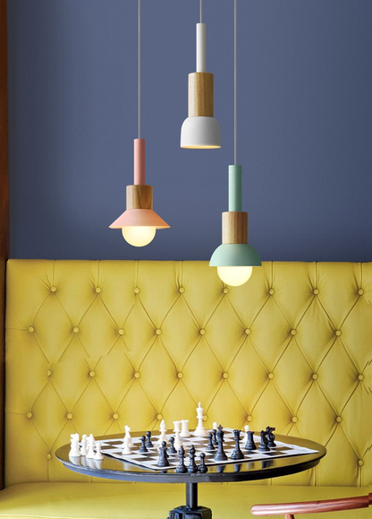 Hanglamp Metaal Hout Modern E27 Design
