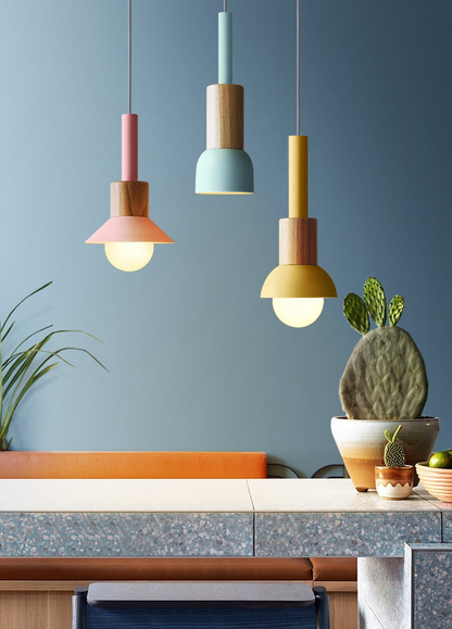 Hanglamp Metaal Hout Modern E27 Design