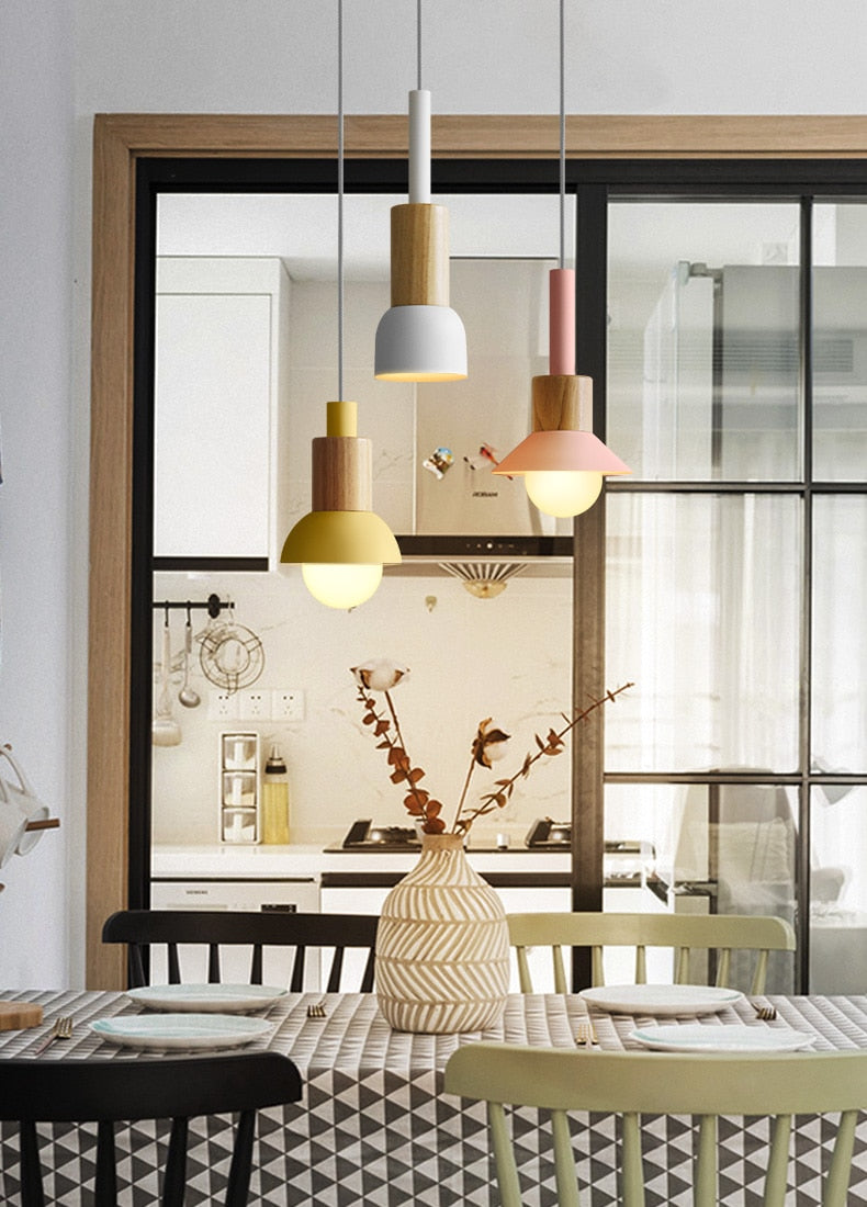 Hanglamp Metaal Hout Modern E27 Design