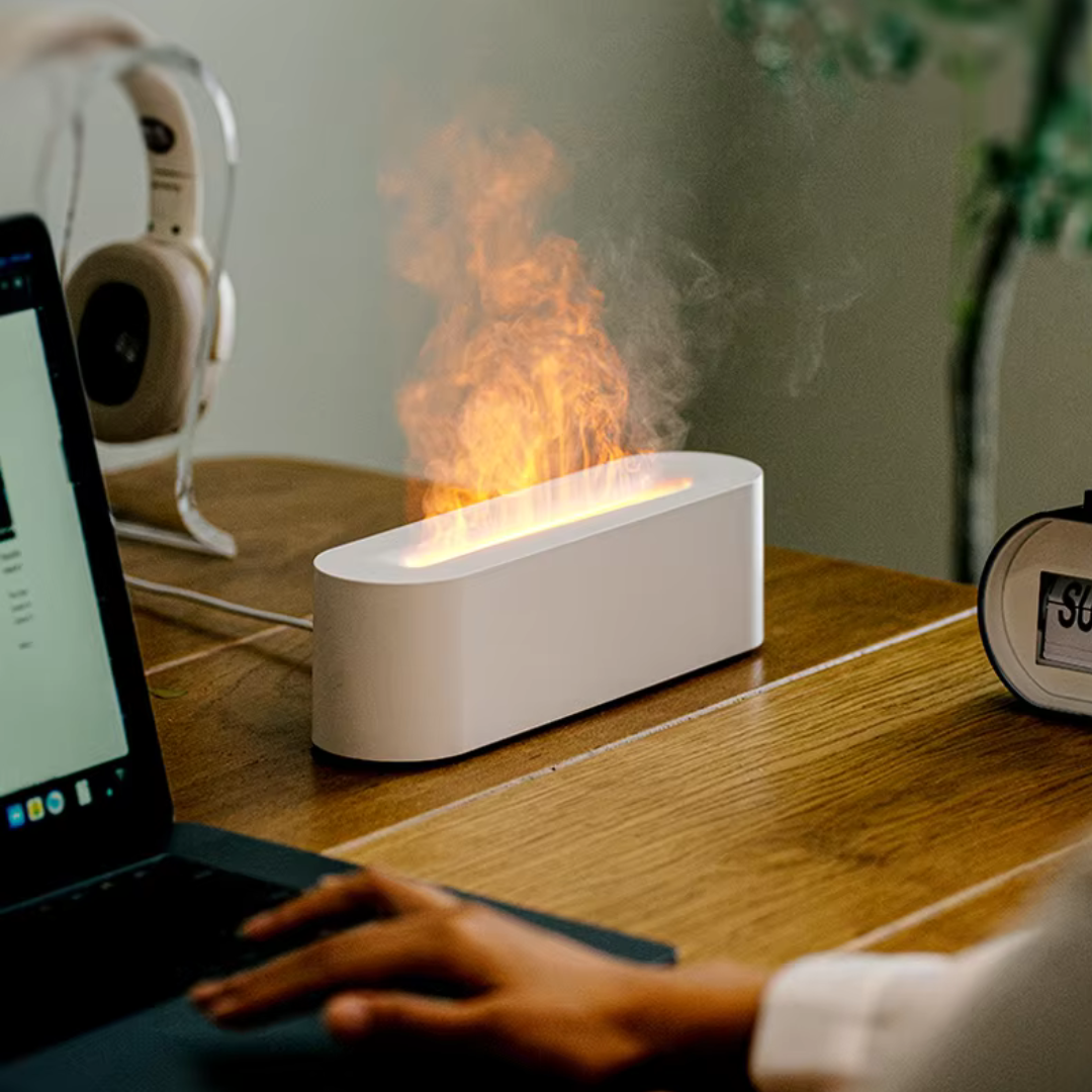 AuraFlame – LED sfeerlicht met vlameffect en aromatherapie diffuser 3