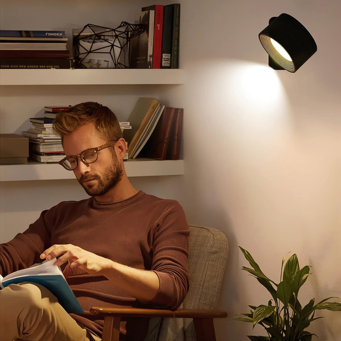 Draadloze Muurlamp Oplaadbaar 360 Gradens Verlichting