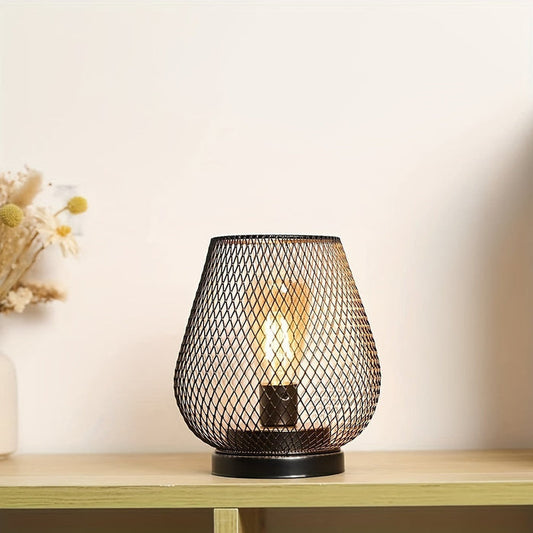 Industriële Tafellampen Set met Mesh Kap en Dimbare Verlichting - Velinix